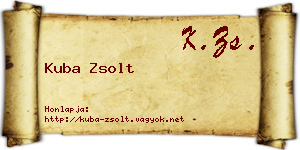 Kuba Zsolt névjegykártya